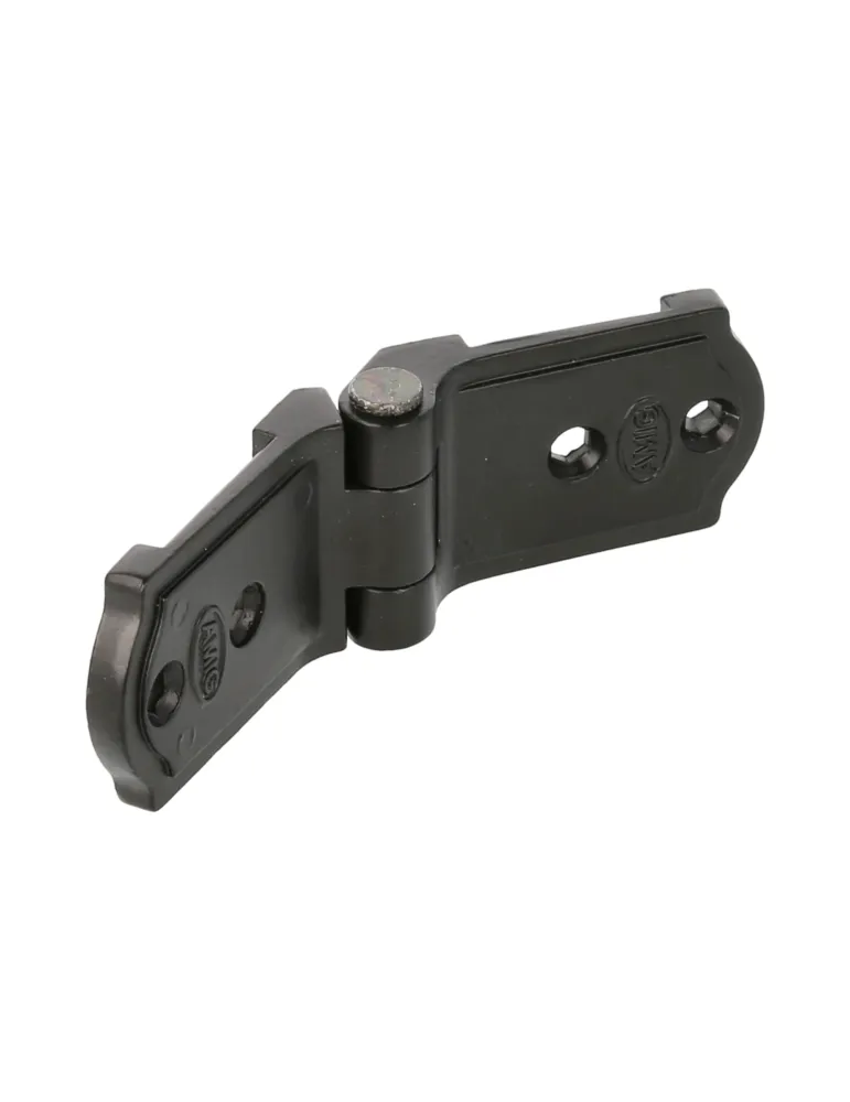 Bisagra plana 3020 - 117 x 37 x 12 mm - Zamak - Negro
