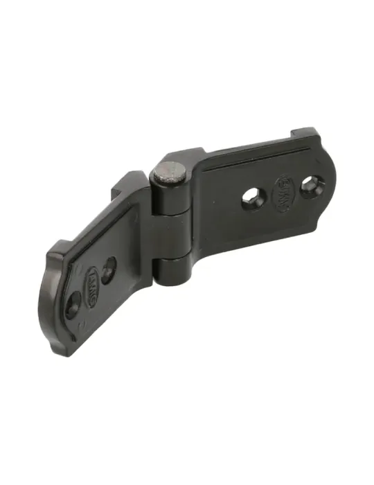 Bisagra plana 3020 - 117 x 37 x 12 mm - Zamak - Negro