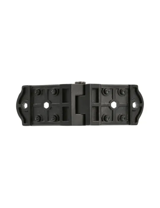 Bisagra plana 3020 - 117 x 37 x 12 mm - Zamak - Negro
