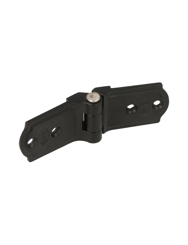 Bisagra plana 3021 - 117 x 37 x 12 mm - Zamak - Negro