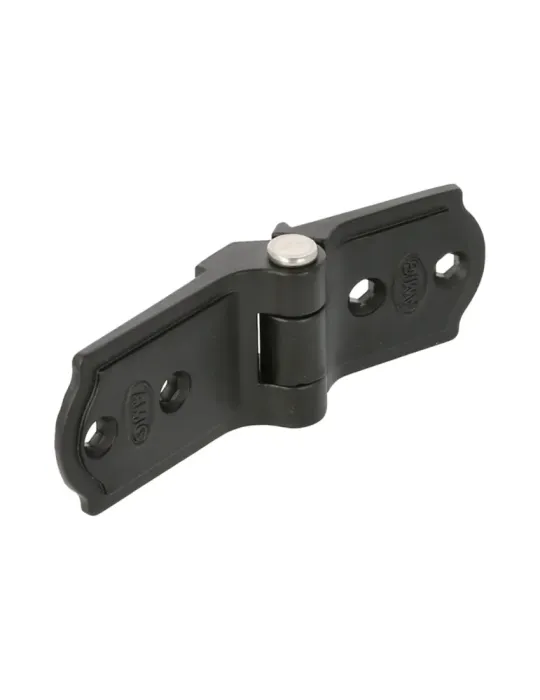 Bisagra plana 3025 - 107 x 37 x 12 mm - Zamak - Negro