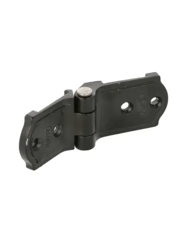 Bisagra plana 3026 - 107 x 37 x 12 mm - Zamak - Negro