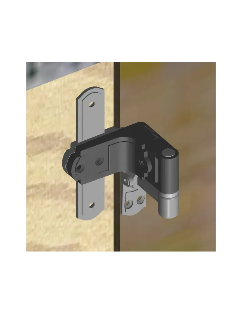 Bisagra regulable 3003 - 82 - 108 mm - Zamak - Negro