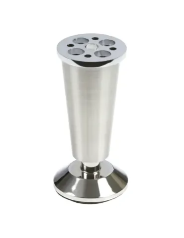 Pata para mueble 8 - 100 mm - Zamak - Níquel cepillado