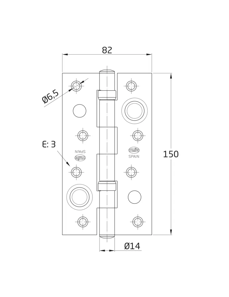 Bisagra seguridad Mod. 570