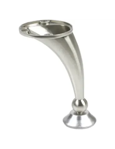 Pata para mueble 13 - 120 mm - Zamak - Níquel cepillado