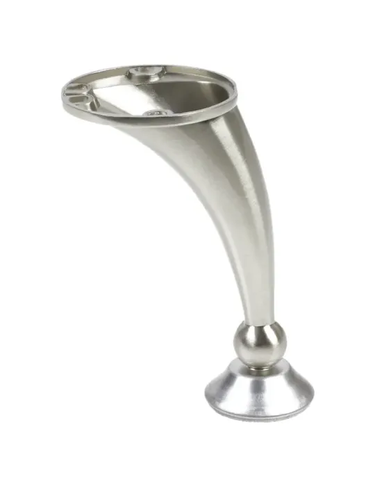 Pata para mueble 13 - 120 mm - Zamak - Níquel cepillado
