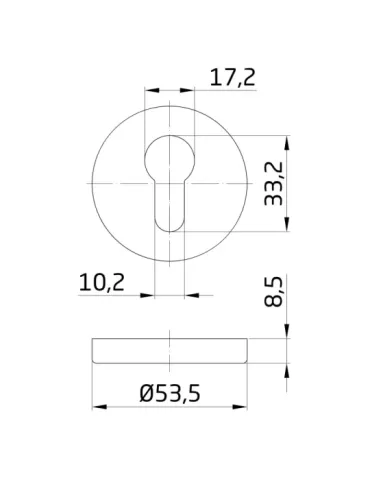 Bocallave 1 - Ø53 mm - Acero inoxidable 18/8 - Mate 2