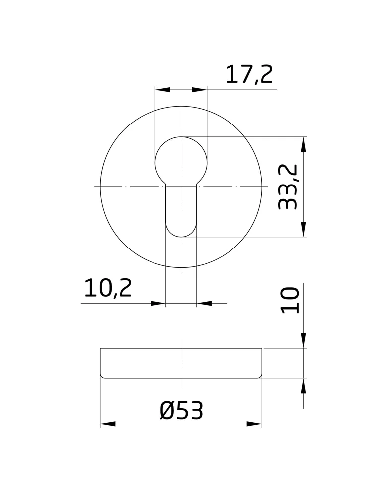 Bocallave 3 AMHYG - Ø53 mm - Acero inoxidable 18/8 - Mate