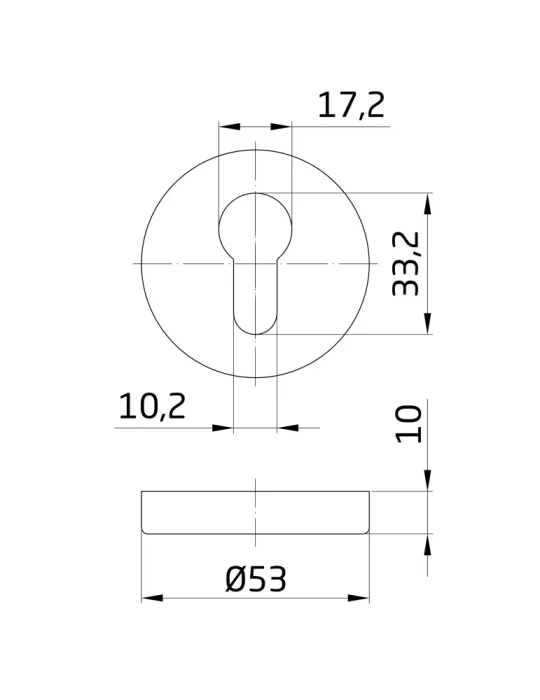 Bocallave 3 AMHYG - Ø53 mm - Acero inoxidable 18/8 - Mate