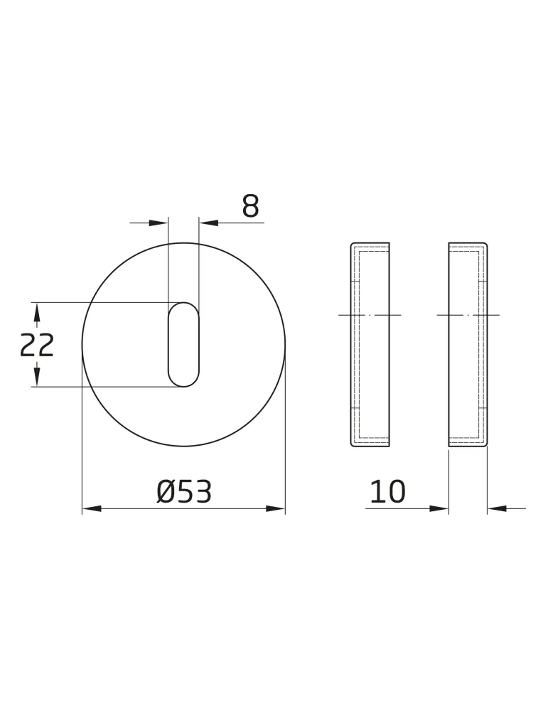 Bocallave 4RX - Ø53 mm - Acero inoxidable - Negro