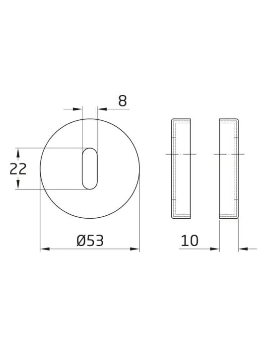 Bocallave 4RX - Ø53 mm - Acero inoxidable - Negro