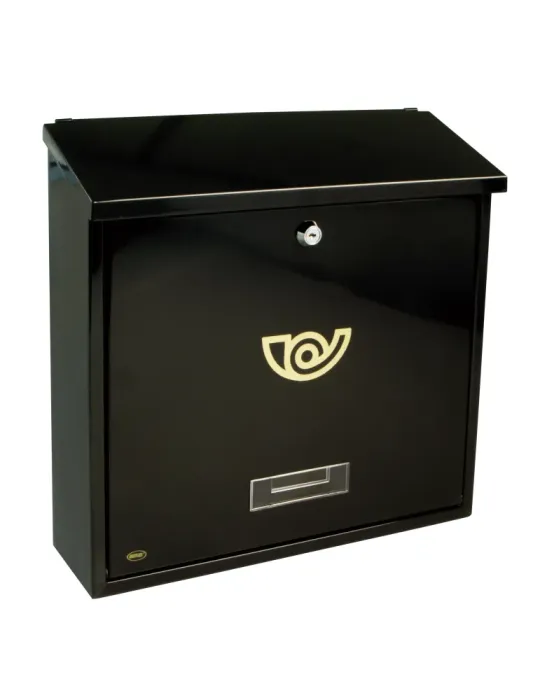Buzón 3 - 370 x 360 x 100 mm - Acero - Negro