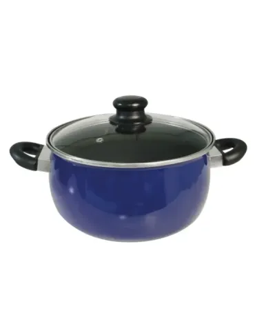 Cacerola - Ø28 cm - Acero - Azul