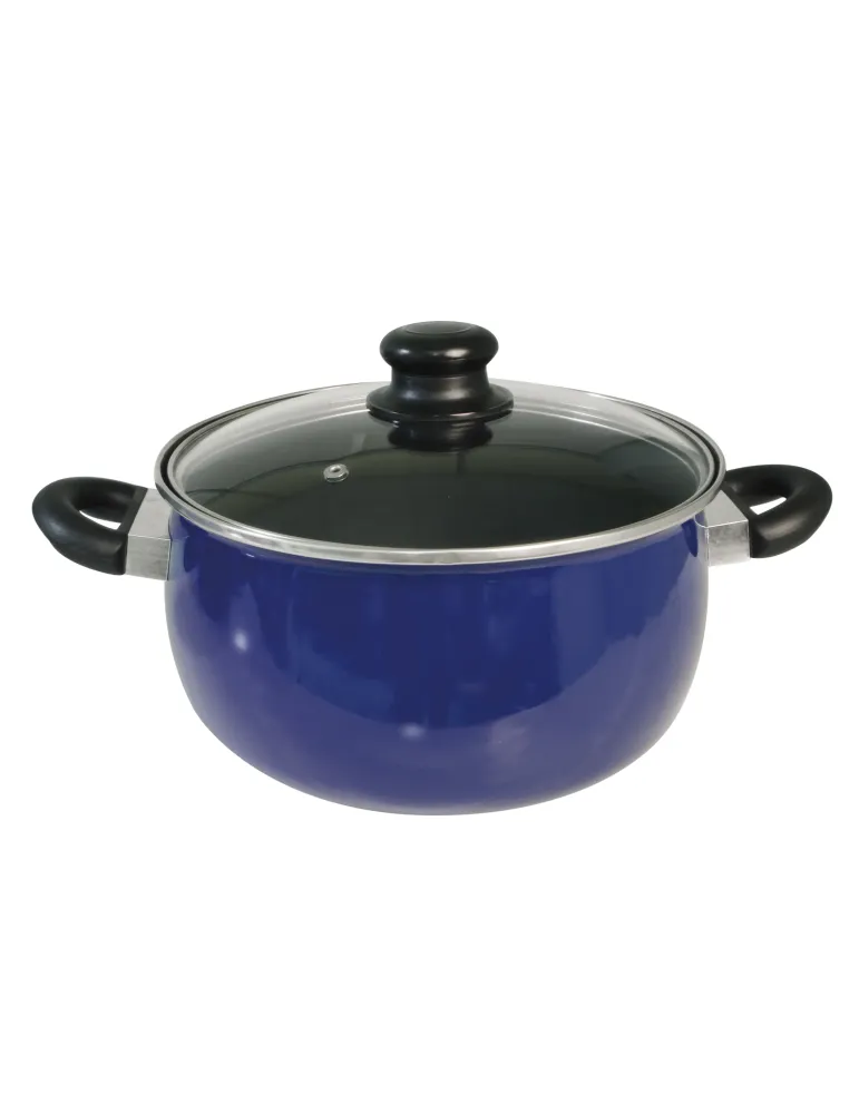 Cacerola - Ø28 cm - Acero - Azul