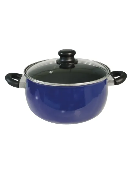 Cacerola - Ø28 cm - Acero - Azul