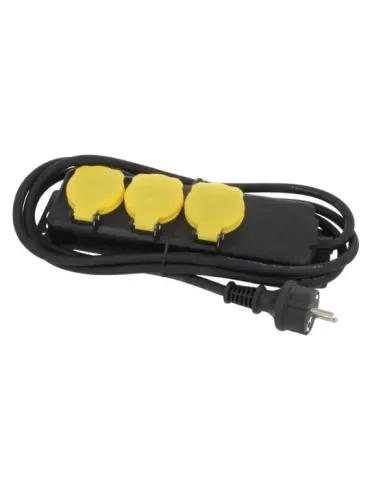 Base múltiple con protección 3305 - Polipropileno - Negro