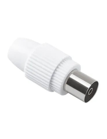 Conector TV 3111 - 9,5 mm - Poliestireno - Blanco