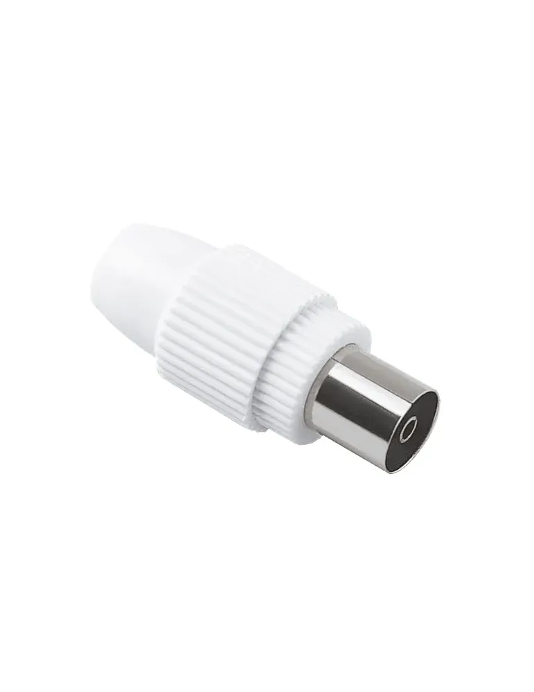Conector TV 3111 - 9,5 mm - Poliestireno - Blanco