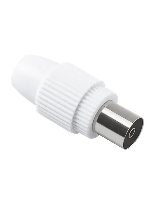 Conector TV 3111 - 9,5 mm - Poliestireno - Blanco