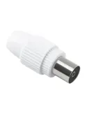 Conector TV 3111 - 9,5 mm - Poliestireno - Blanco