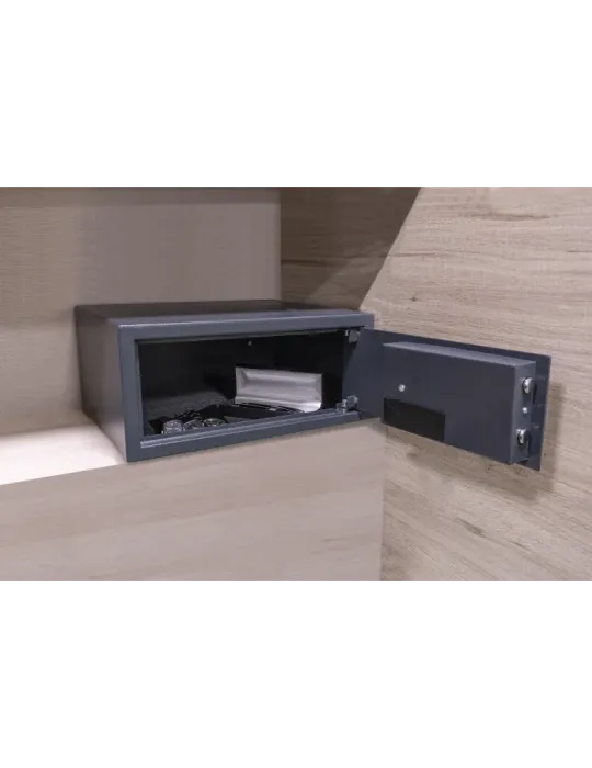Caja fuerte TOPSECURE-H - 430 x 370 x 195 mm - Acero - Gris