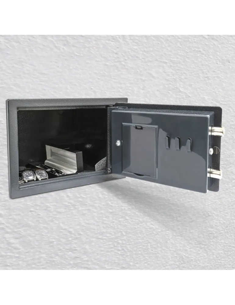 Caja fuerte TOPSECURE-M - 230 x 170 x 170 mm - Acero - Gris