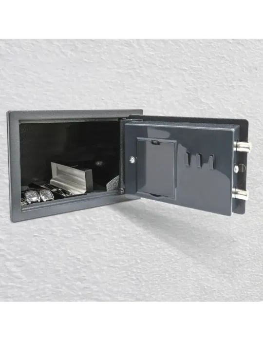 Caja fuerte TOPSECURE-M - 230 x 170 x 170 mm - Acero - Gris