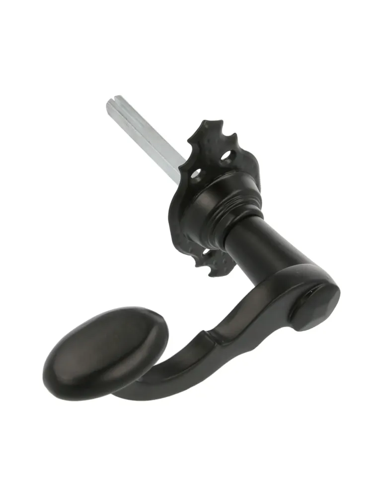 Manilla con roseta 100K - 100 x 44 mm - Placa de acero, Tirador de zamak - Negro