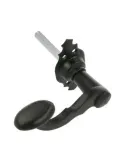Manilla con roseta 100K - 100 x 44 mm - Placa de acero, Tirador de zamak - Negro