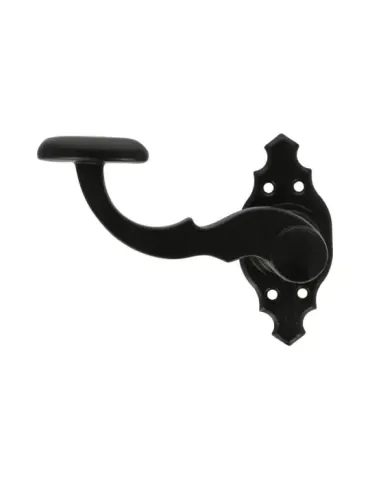 Manilla con roseta 100K - 100 x 44 mm - Placa de acero, Tirador de zamak - Negro 2