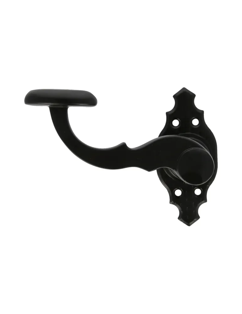 Manilla con roseta 100K - 100 x 44 mm - Placa de acero, Tirador de zamak - Negro