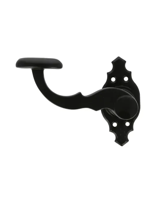 Manilla con roseta 100K - 100 x 44 mm - Placa de acero, Tirador de zamak - Negro