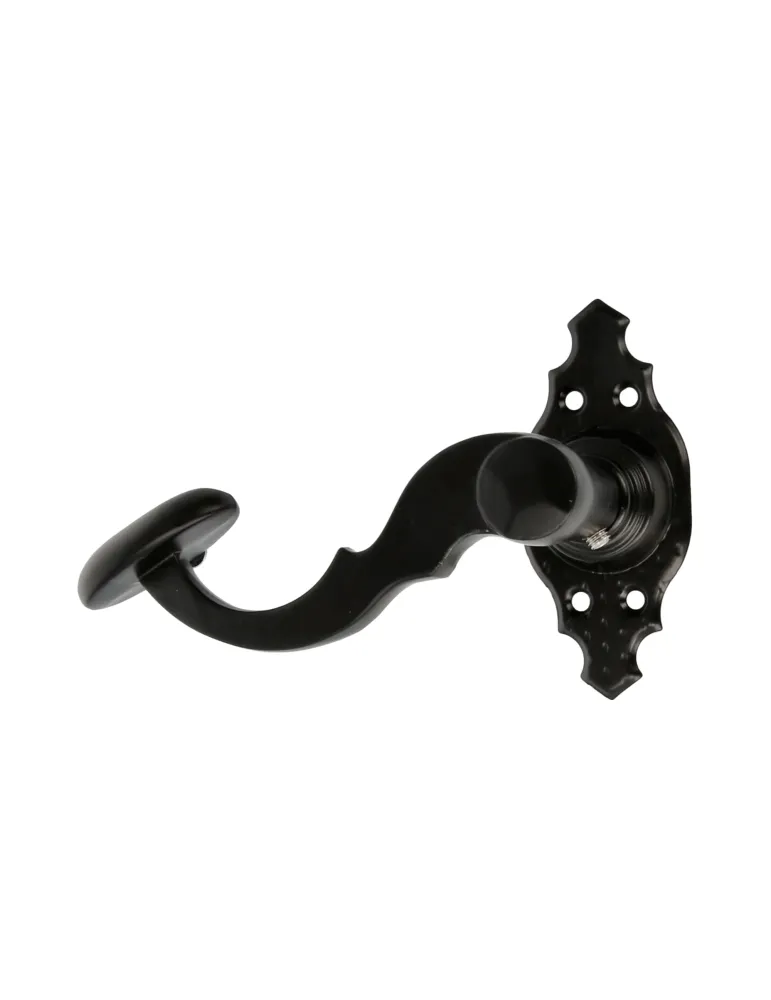 Manilla con roseta 100K - 100 x 44 mm - Placa de acero, Tirador de zamak - Negro