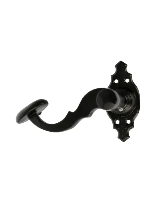 Manilla con roseta 100K - 100 x 44 mm - Placa de acero, Tirador de zamak - Negro