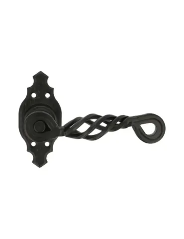 Manilla con roseta 102K - 100 x 44 mm - Placa de acero, Tirador de zamak - Negro 2