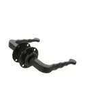 Manilla con roseta 101R - Ø60 mm - Placa de acero, Tirador de zamak - Negro