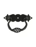 Tirador con placa 1006 - 100 x 31 mm - Negro