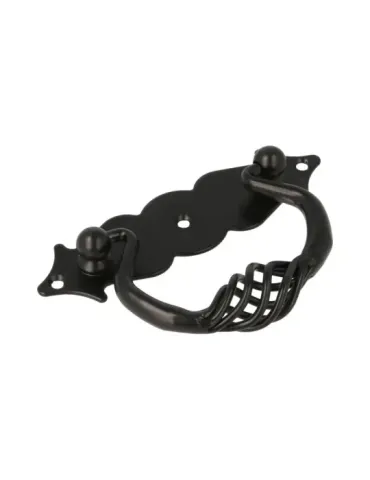Tirador con placa 1006 - 100 x 31 mm - Negro 2