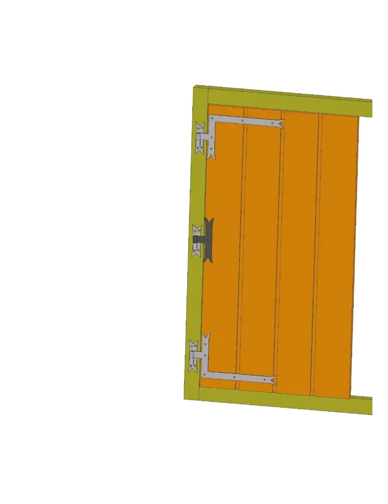 Gozne T gótico 4400 - 240 x 35 x 4 mm - Acero - Negro