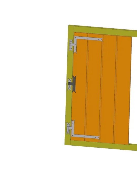 Gozne T gótico 4400 - 240 x 35 x 4 mm - Acero - Negro