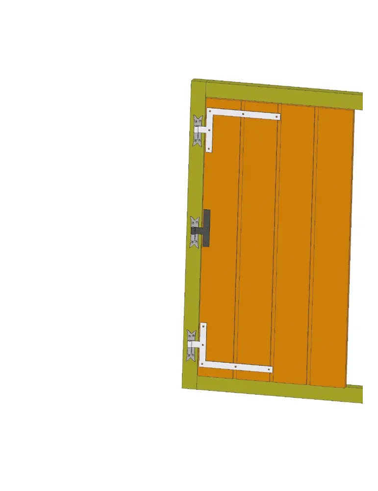 Gozne T simple 4500 - 240 x 35 x 4 mm - Acero - Negro