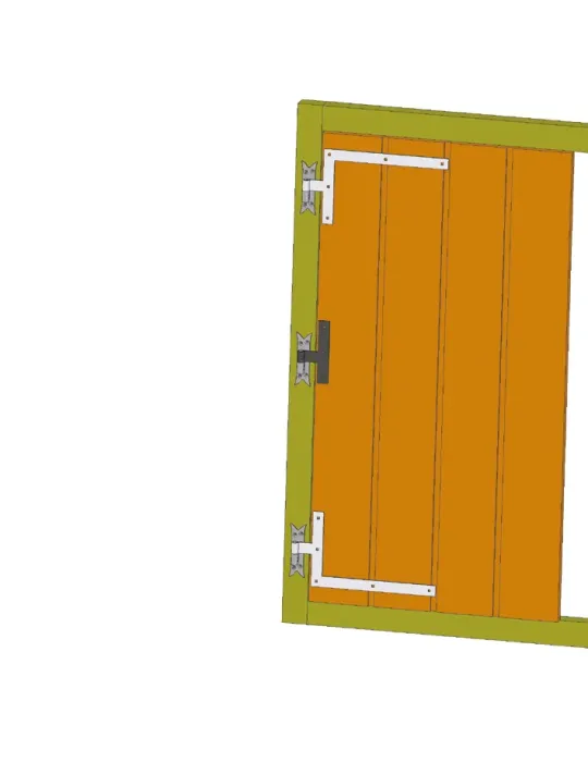 Gozne T simple 4500 - 240 x 35 x 4 mm - Acero - Negro