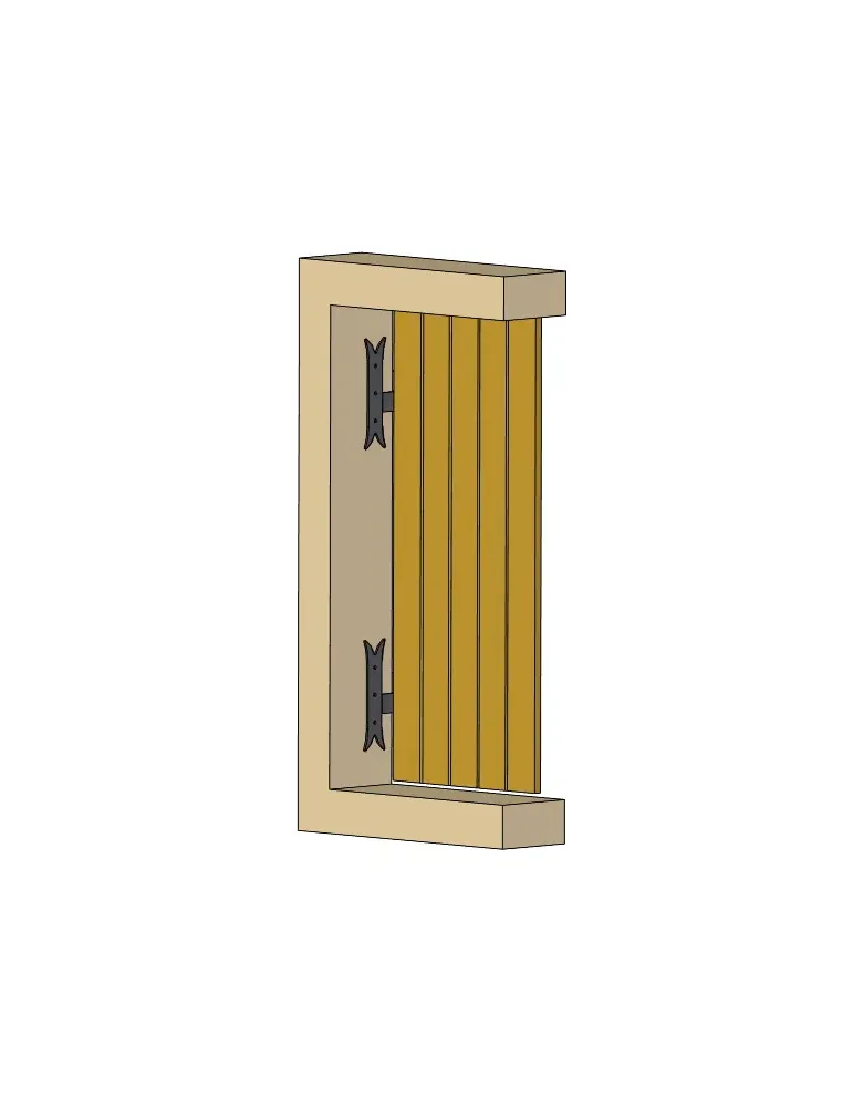 Pernio T gótico 5000 - 200 x 35 x 4 mm - Acero - Negro - Derecha