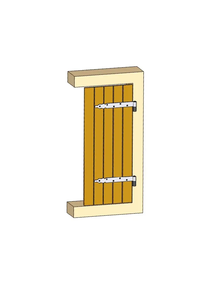 Pernio T gótico 5000 - 200 x 35 x 4 mm - Acero - Negro - Derecha