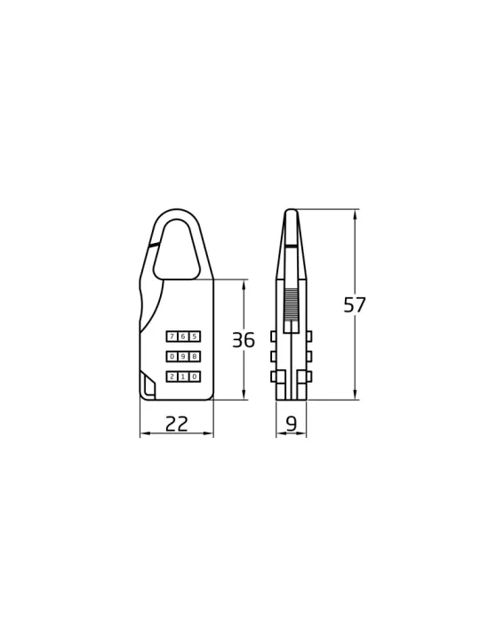 Candado combinación Mod. 72