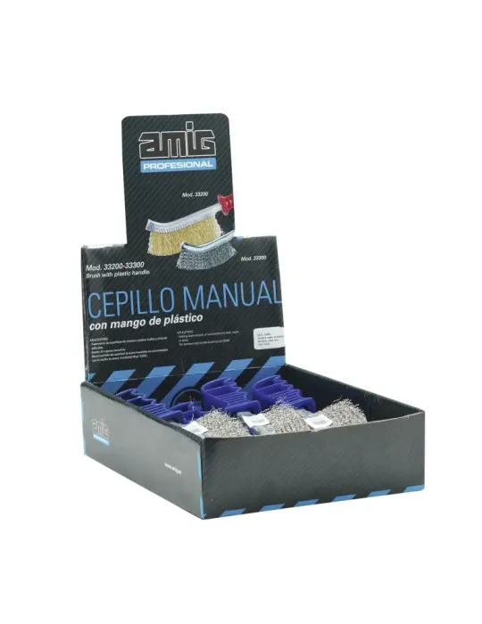 Cepillo manual con mango 33200 - 255 x 123 x 16 x 28 mm - Acero - Latonado