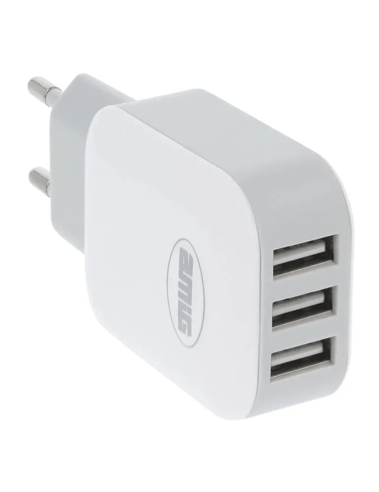 Cargador 3 puertos USB 3215 - Polipropileno - Blanco