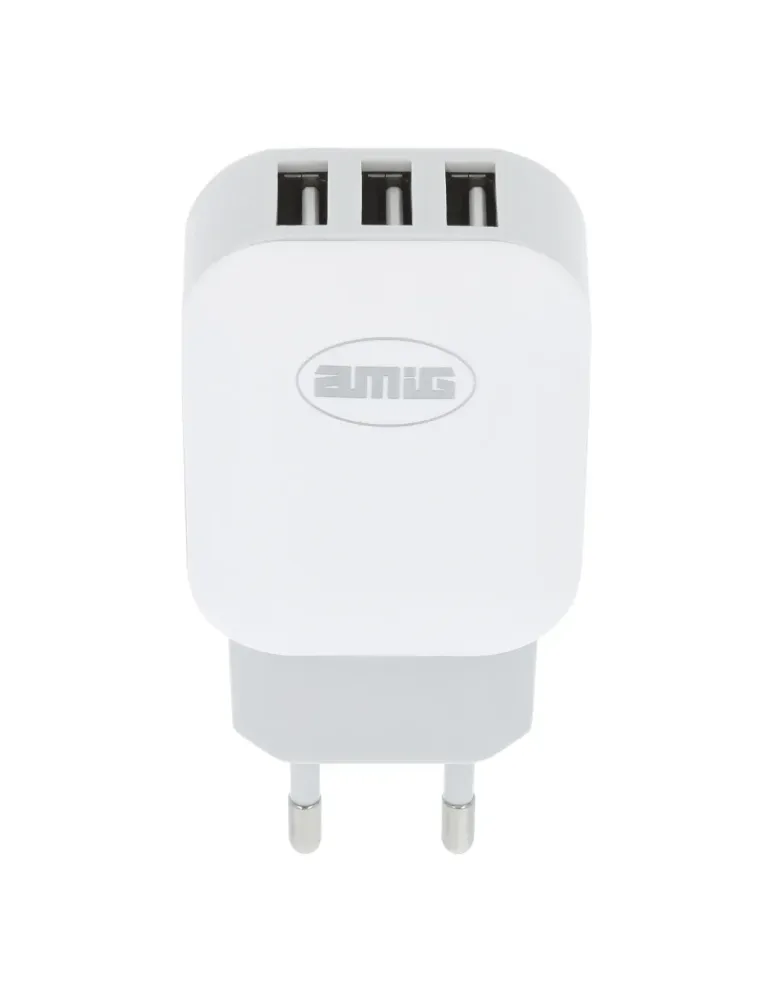 Cargador 3 puertos USB 3215 - Polipropileno - Blanco
