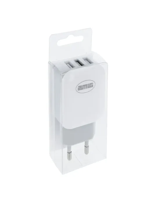 Cargador 3 puertos USB 3215 - Polipropileno - Blanco